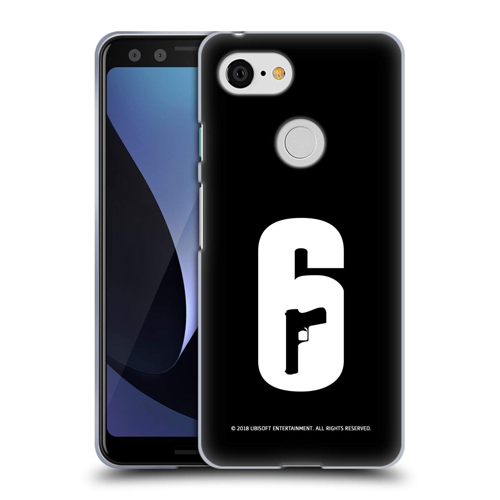 Head Case Designs Rainbow Six Siege Soft Gel Case for Google Pixel 3 - Officially Licensed Black & White Gaming Design - Protective Cover for Daily Use & Gaming Enthusiasts