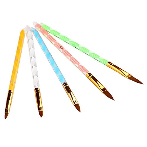 Boxoon 5PCS Professional Nail Art Brush Set - Assorted Nail Liner & Painting Brushes for Precise Nail Design - Perfect for Salon, Home Manicure & DIY Nail Art