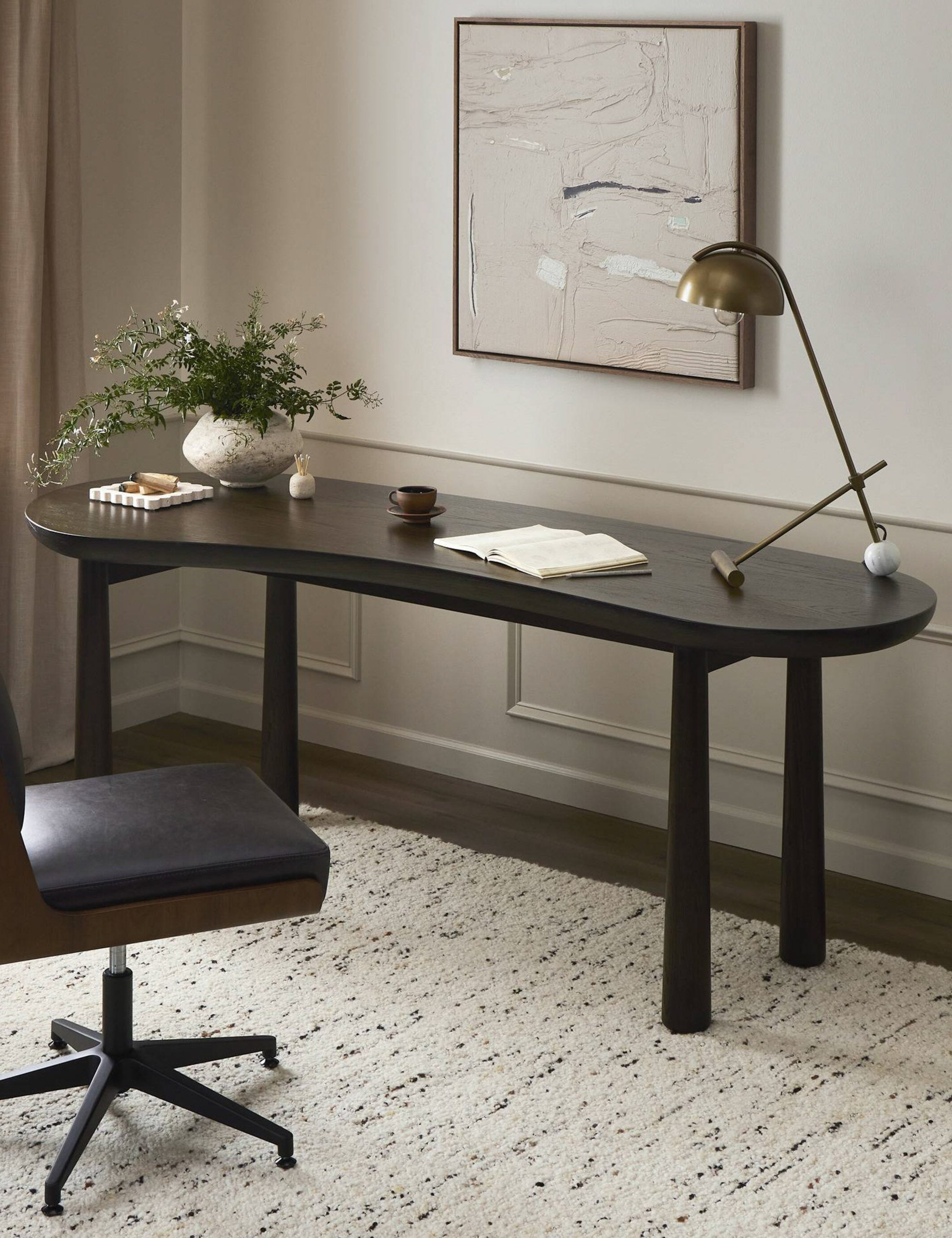 Damaso Modern Writing Desk - Home Office Desk with Storage Drawer, Study Desk for Small Spaces | Perfect for Remote Work, Online Classes & Home Office Setup