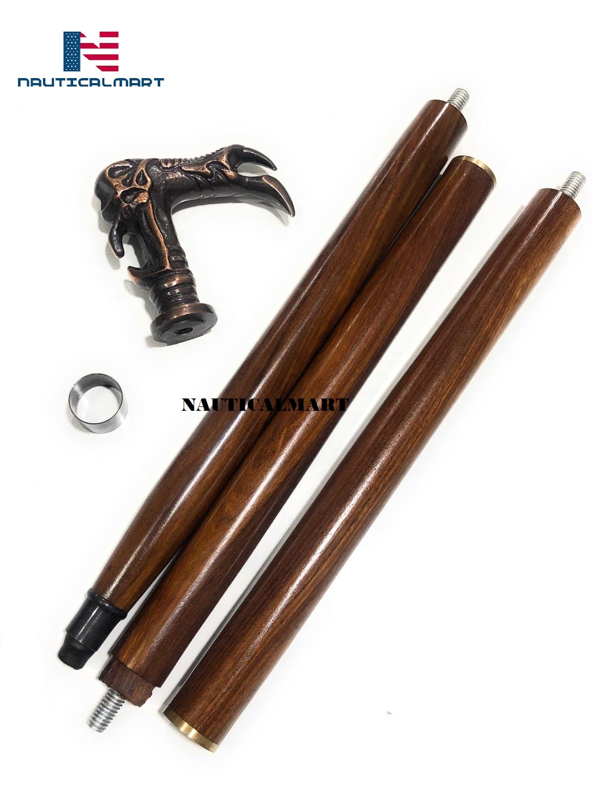 Premium Handcrafted Dragon Wooden Walking Cane for Men - Fashionable & Unique Walking Stick - Ideal for Hiking, Travel, and Elderly Support