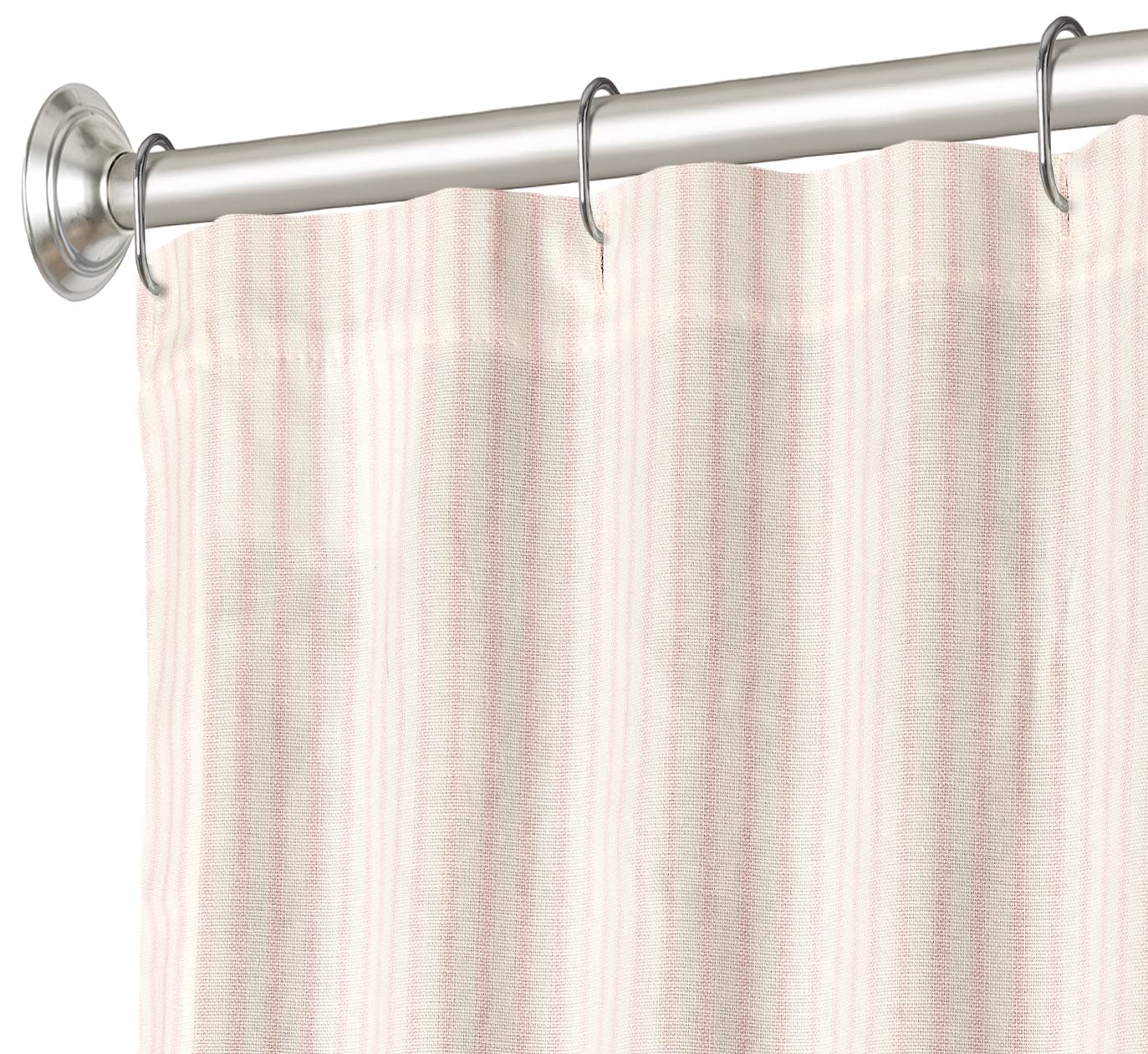 Pink Striped Shower Curtain 72x84 Inch - Unique Fabric Bathroom Curtain for Girls, Cute Pink Bathroom Decor & Accessories - Perfect for Modern, Stylish Bathrooms & Kids' Rooms