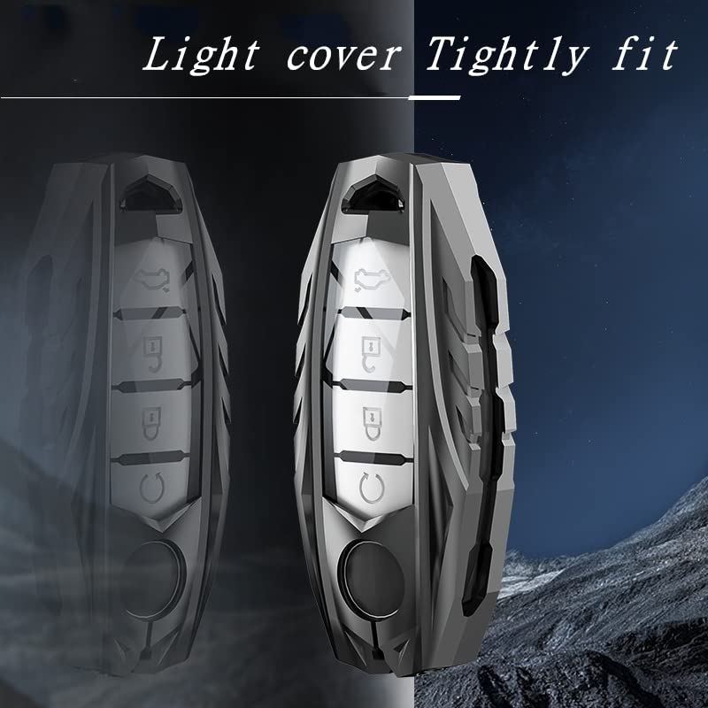 Premium Zinc Alloy Key Fob Cover - Compatible with Nissan Altima, Maxima, Rogue, Armada, Pathfinder & Infiniti EX, FX, QX - Durable Protection & Stylish Design for Car Keys (Perfect for Everyday Use & Gift Giving)