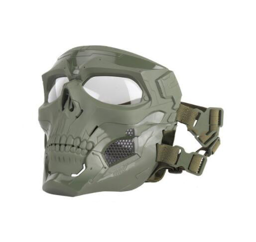 Skull Full Face Protective Tactical Mask - Military Grade Safety Gear for Airsoft, Paintball & Outdoor Sports | Halloween Costume Accessory