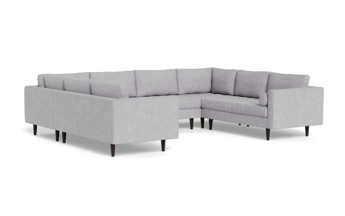Ladybird 134 U Sectional Sofa - Modern L-Shaped Couch with Reversible Chaise, Soft Fabric Upholstery for Living Room, Family Room, or Home Theater