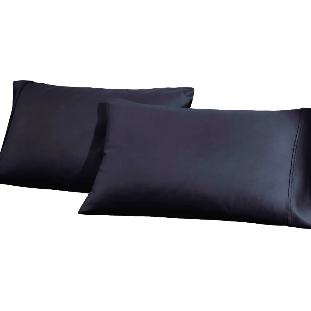 Premium 1200 Thread Count Cotton Blend 2-Piece Solid Pillowcase Set - Ultra Soft & Breathable Bedding for Side Sleepers & Hot Sleepers - Perfect for Master Bedroom, Guest Room & Luxury Hotels