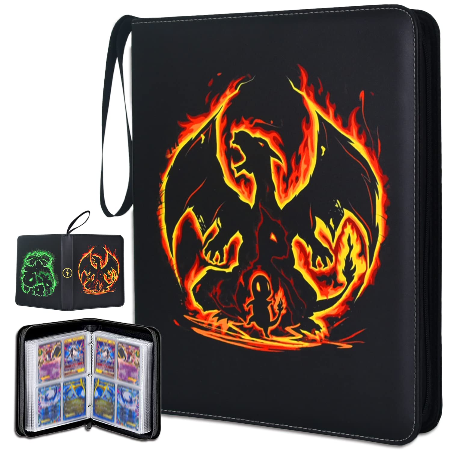 Premium Card Binder with 4-Pocket Sleeves - Holds 400+ TCG/MTG Cards | Waterproof Portable Trading Card Organizer for Collectors | Perfect for Game Nights, Tournaments & Card Storage