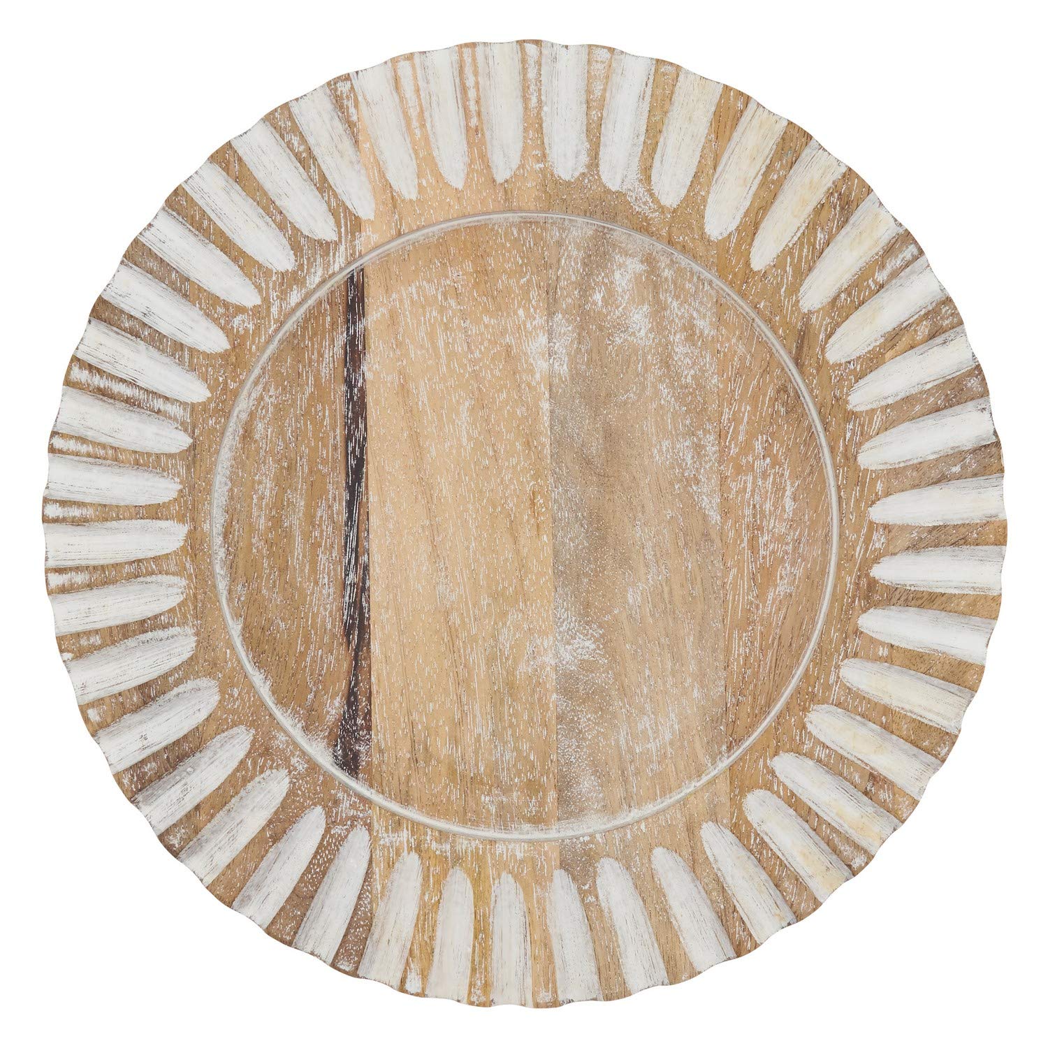 Rustic Wooden Charger Plates Set of 4 - 13