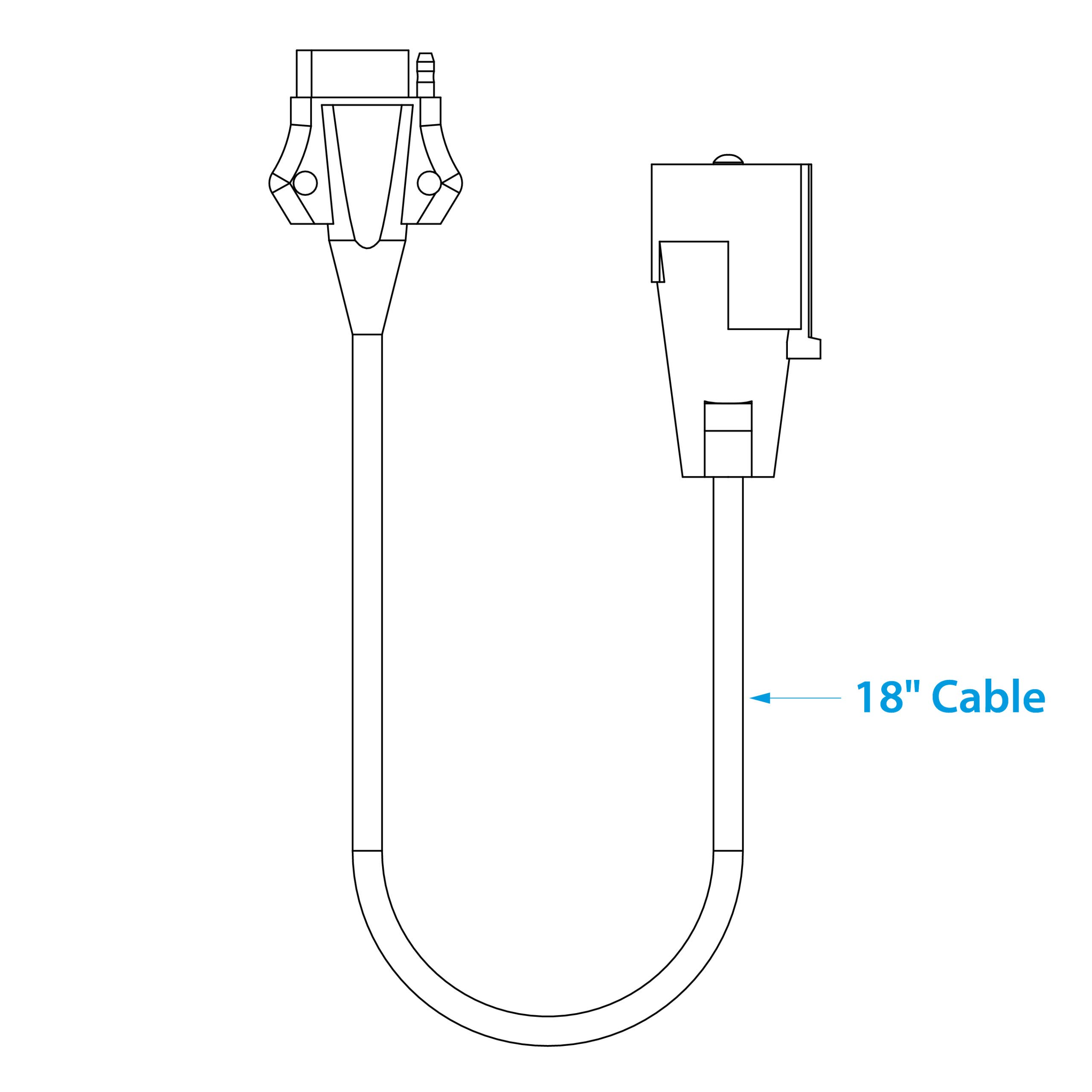 Seachoice 7-Way Trailer Wiring Connector - Heavy Duty Towing Plug for Boat, RV & Utility Trailers - Weatherproof & Corrosion Resistant for Outdoor Use