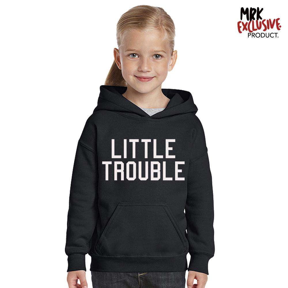 Big Trouble Little Trouble Matching Hoodies for Adults & Kids - MRK X - Perfect for Family Outfits, Twin Looks, and Casual Wear