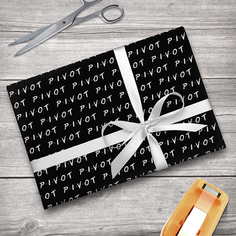 Friends TV Show Themed PIVOT Gift Wrap Wrapping Paper Rolls - Perfect for Birthday Presents, Christmas Gifts & Party Decorations