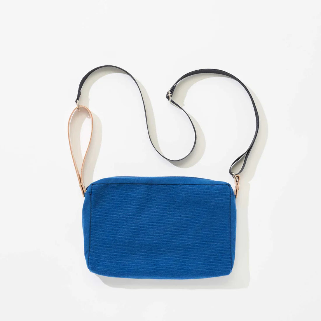 Kurashiki Hampu Canvas 2-Way Handbag & Shoulder Pouch - Indigo Blue Japanese Canvas Crossbody Bag for Women | Perfect for Work, Travel & Everyday Use