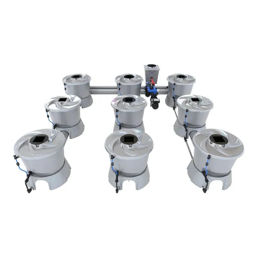 Alien Hydroponics V System Deep Water Culture (DWC) - 9 Pot 3 Row Hydroponic Growing Kit for Indoor Plants | Perfect for Home Gardening, Lettuce, Herbs & Vegetables