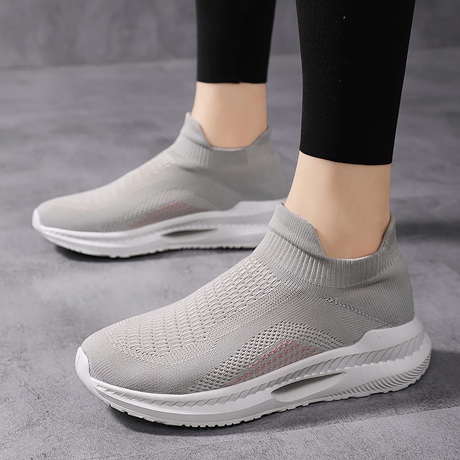 Women's Lightweight Breathable Walking Shoes - Fly Knit Running Sneakers for Women - Comfortable & Versatile Athletic Shoes for Walking, Jogging, Gym & Daily Wear