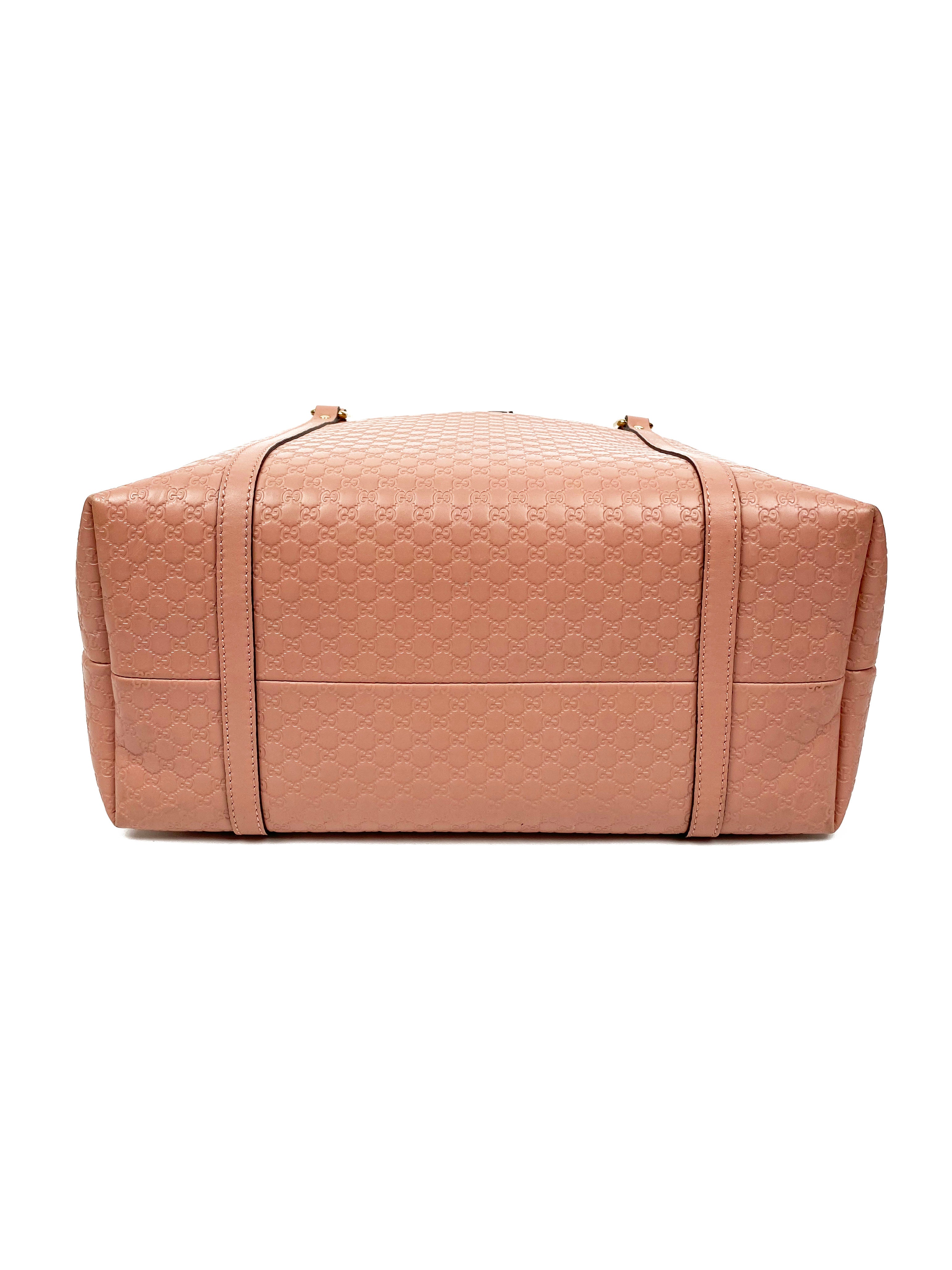 Gucci GG Guccissima Pink Leather Tote Bag for Women - Luxury Designer Handbag for Work, Travel & Everyday Use