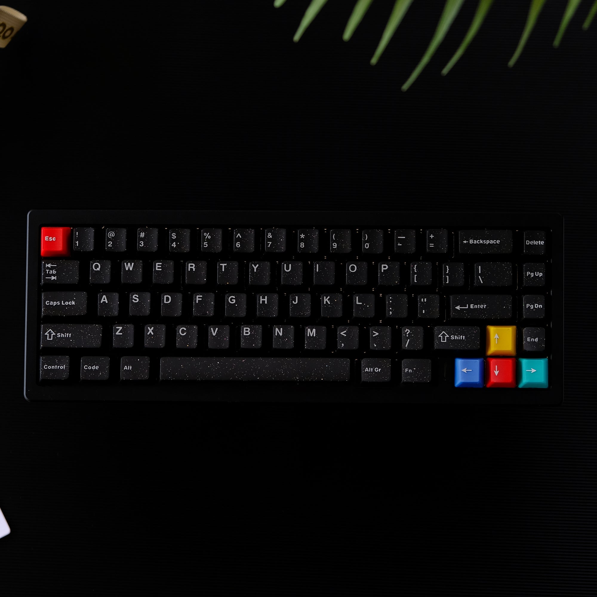 Custom Neon Glitter Semi-Transparent Magnetic Axis Mechanical Keyboard Keycaps - ABS Material, Two-Tone Design, OEM Profile - Perfect for Gaming, Typing & Custom Keyboard Builds