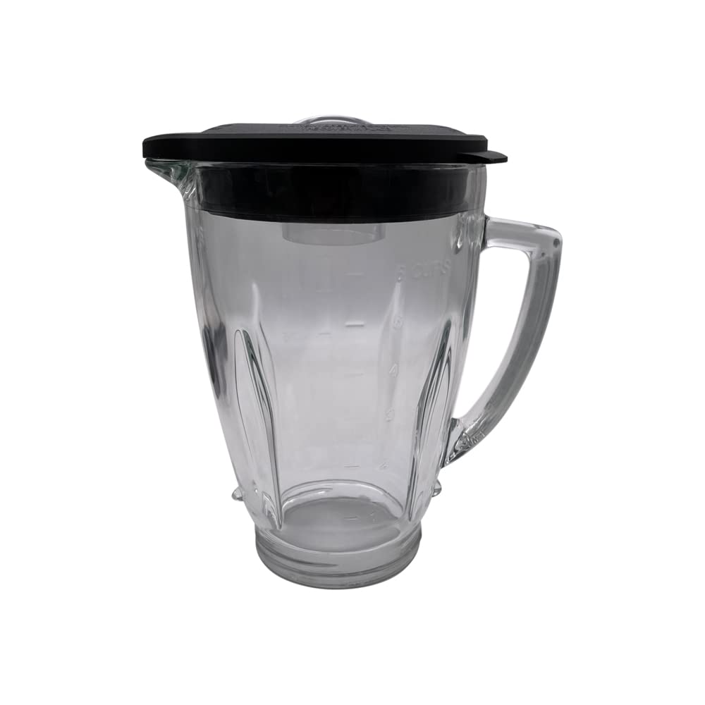 6-Cup Glass Jar Replacement with Lid for Oster Pro 1200 & Master Series Blenders (BLSTMB-CBG/CBF/BBG, BLSTJJ-GPB-000/BLSTTM-GM0-000) - Perfect for Smoothies, Shakes & Food Prep