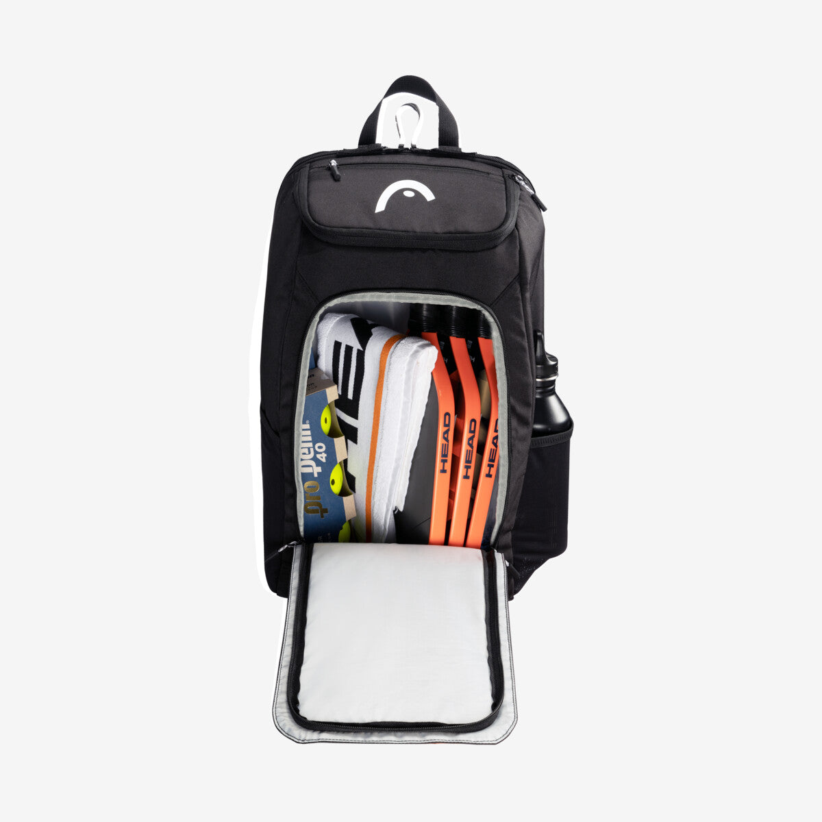 Head Pro Pickleball Backpack 26L Black & White - Durable Sports Bag for Pickleball Gear, Tennis Equipment & Gym Essentials | Perfect for Court, Travel & Outdoor Activities