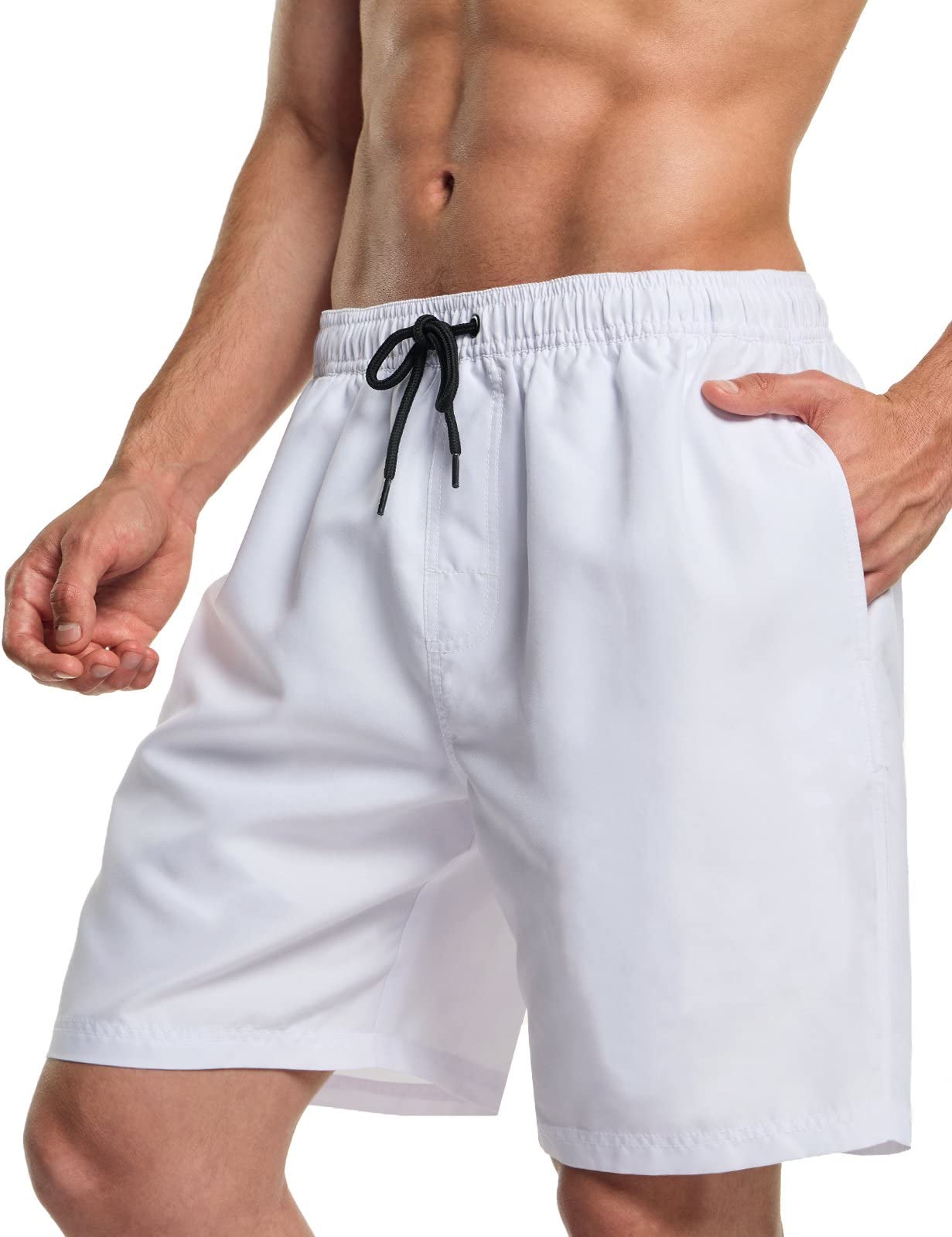 TSLA Men's Quick Dry Swim Trunks - Beach Board Shorts with Mesh Lining & Pockets | Comfortable Bathing Suits for Swimming, Surfing & Summer Vacation