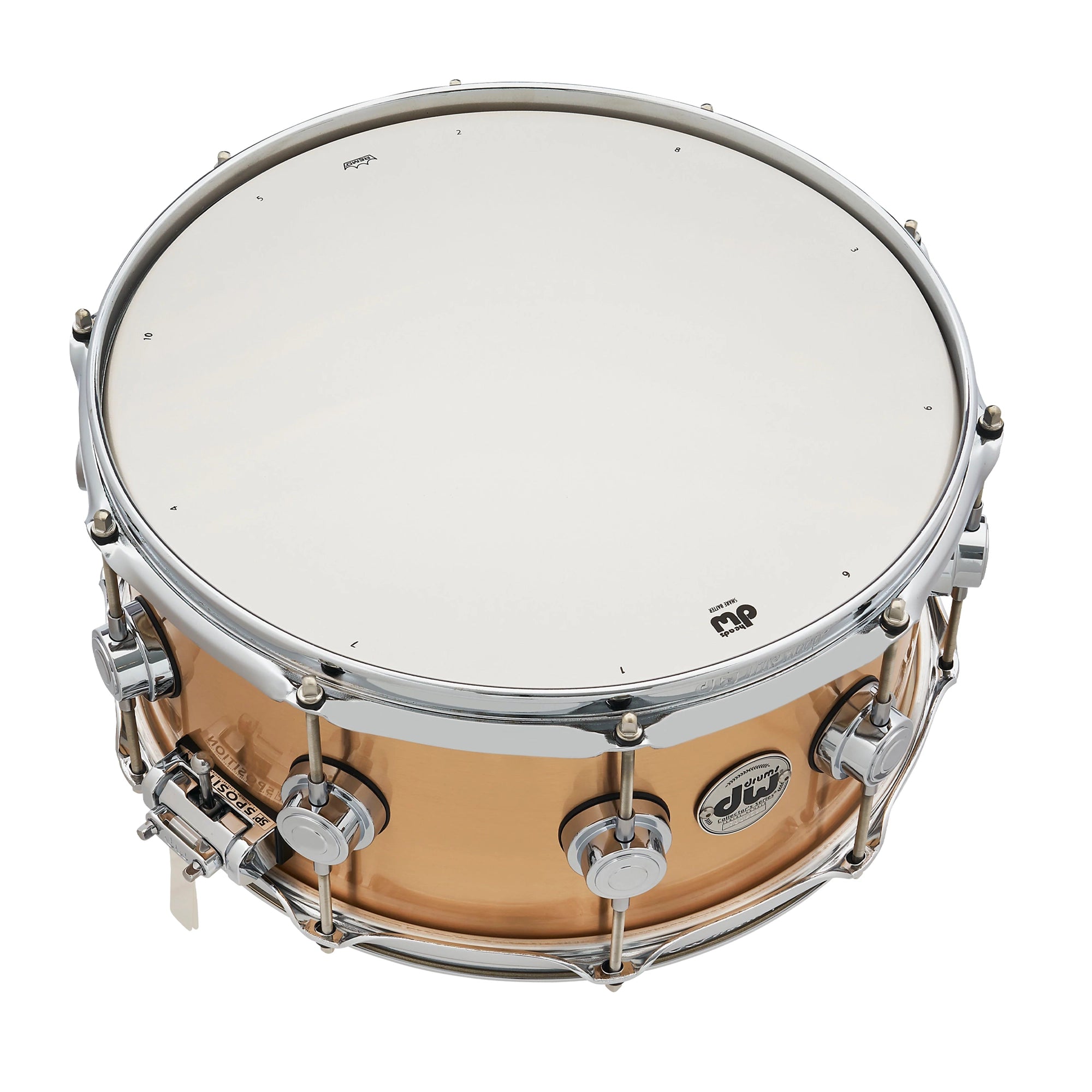 DW Collector's Series 6.5x14 Inch Brushed Bronze Snare Drum - Professional Grade Drum for Live Performances & Studio Recording