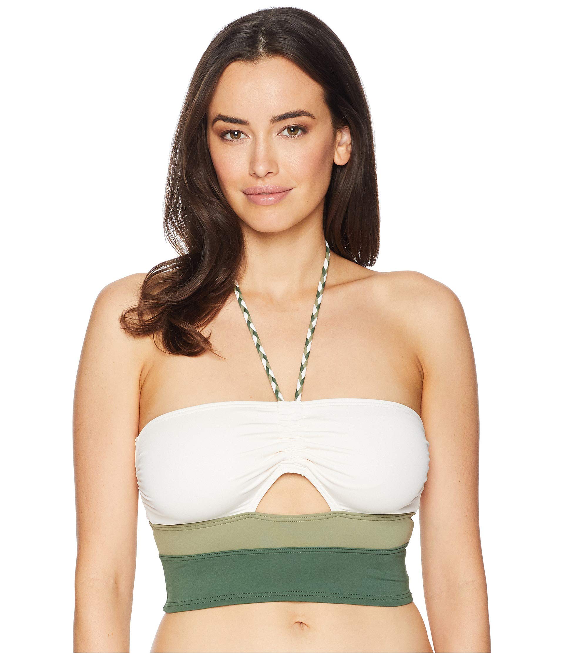 Vince Camuto Sun Block Bandeau Crop Top with Braided Ties & Removable Soft Cups - Breathable Summer Beachwear for Women | Perfect for Pool Parties, Vacations & Outdoor Activities