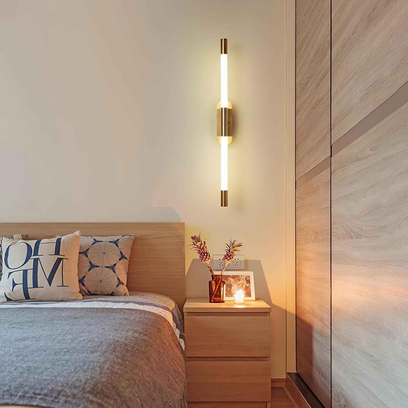 Agnes Sconce Wall Light - Modern Brass Finish for Bedroom, Living Room & Hallway Decor