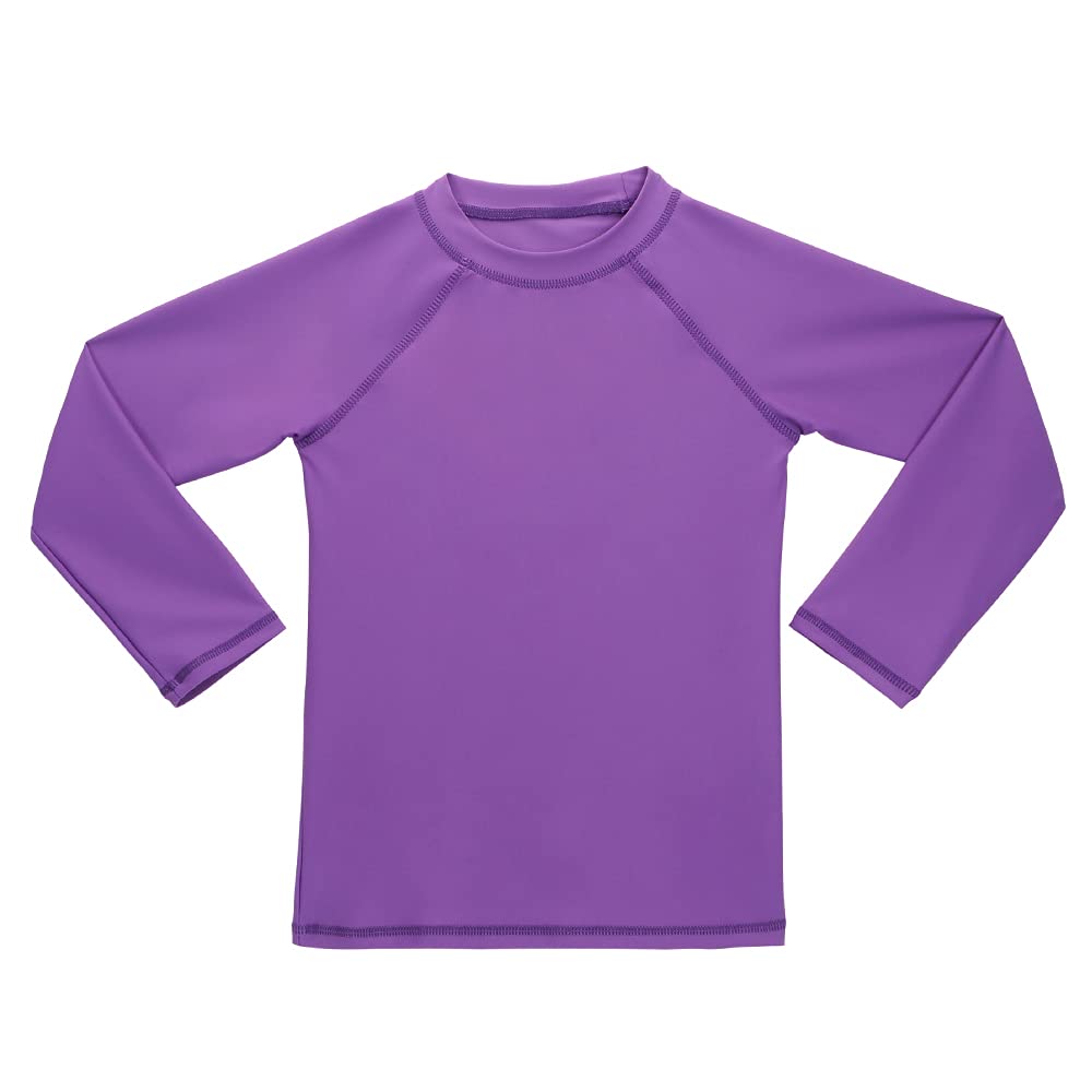 Girls' UPF 50+ Long Sleeve Rashguard Swim Shirt for Kids & Toddlers - Sun Protection for Pool, Beach, and Outdoor Water Activities