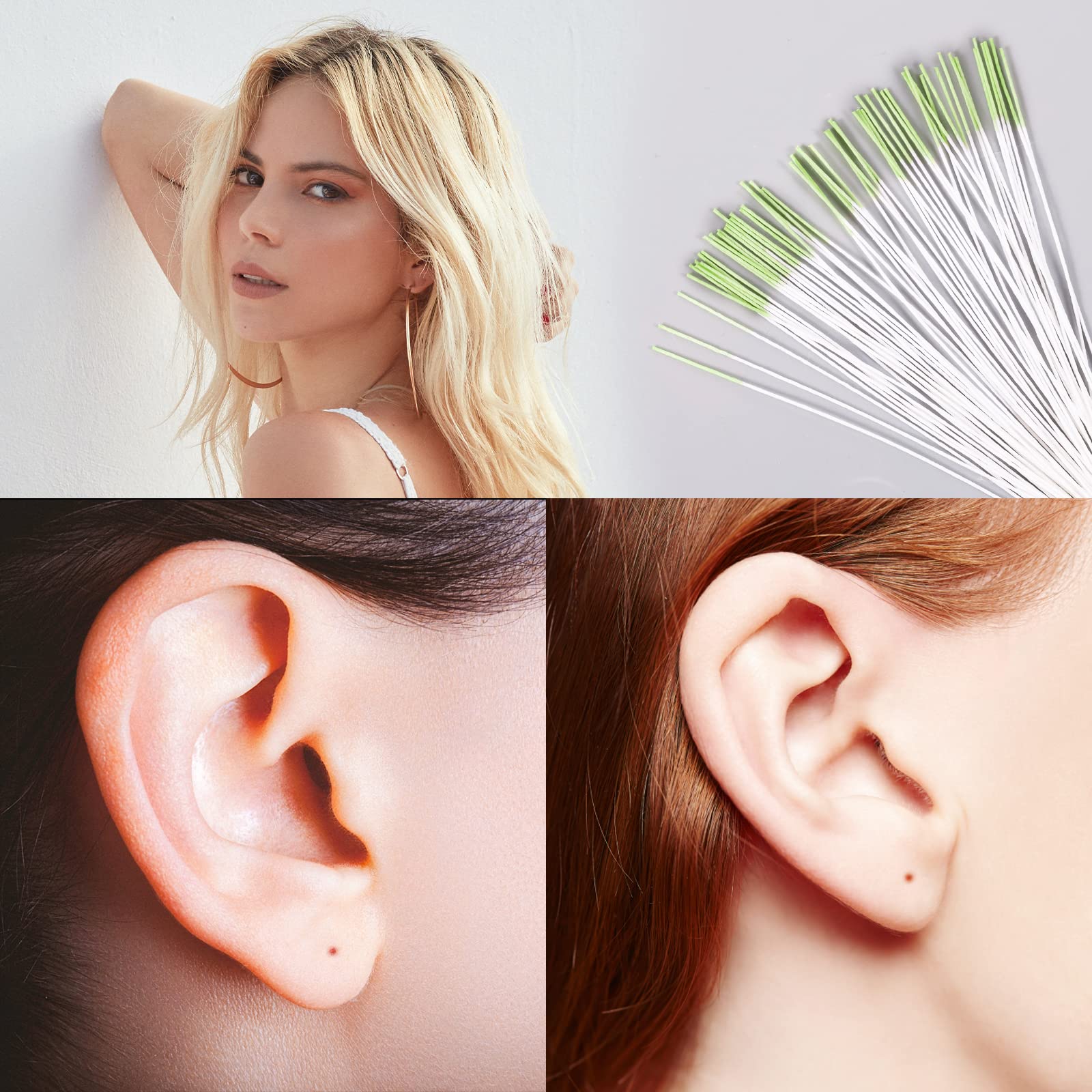 180pcs Disposable Ear Piercing Cleaning Floss - Ear Hole Cleaner Thread for Fresh & Healthy Pierced Ears - Perfect for Daily Aftercare, Jewelry Change & Piercing Maintenance (Hypoallergenic & Gentle)