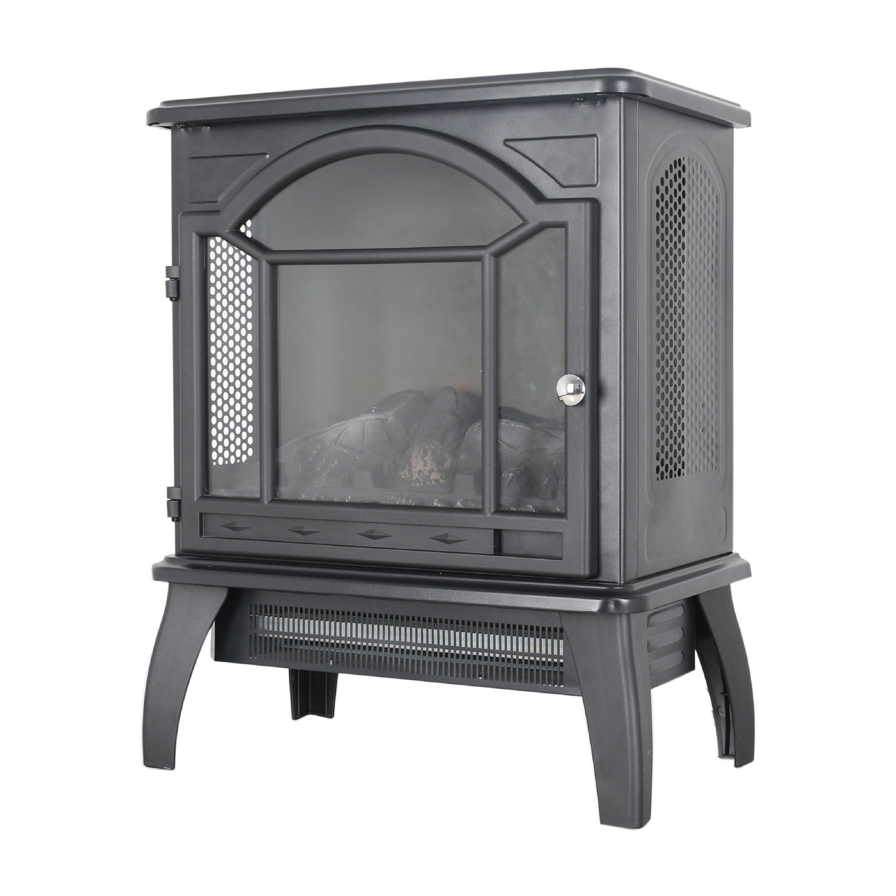 18 Inch 3D Flame Electric Infrared Quartz Fireplace Heater with Remote Control - Realistic Fireplace Stove for Home, Bedroom, Living Room & Office Decor
