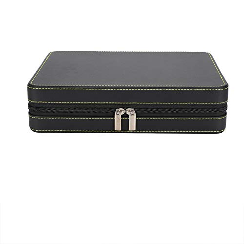 Elegant Jewelry Storage Box for Earrings, Necklaces & Rings - Stylish Desktop Organizer for Women & Girls - Perfect for Home, Office & Travel (Black)