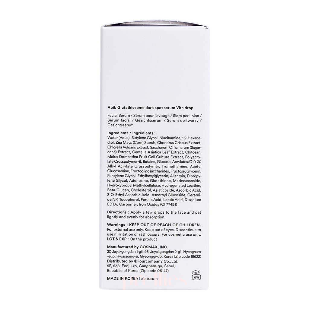 Abib Glutathiosome Dark Spot Serum Vita Drop 50ml - Brightening Facial Treatment for Hyperpigmentation & Uneven Skin Tone | Perfect for Nighttime Skincare Routine & Daily Anti-Aging Care