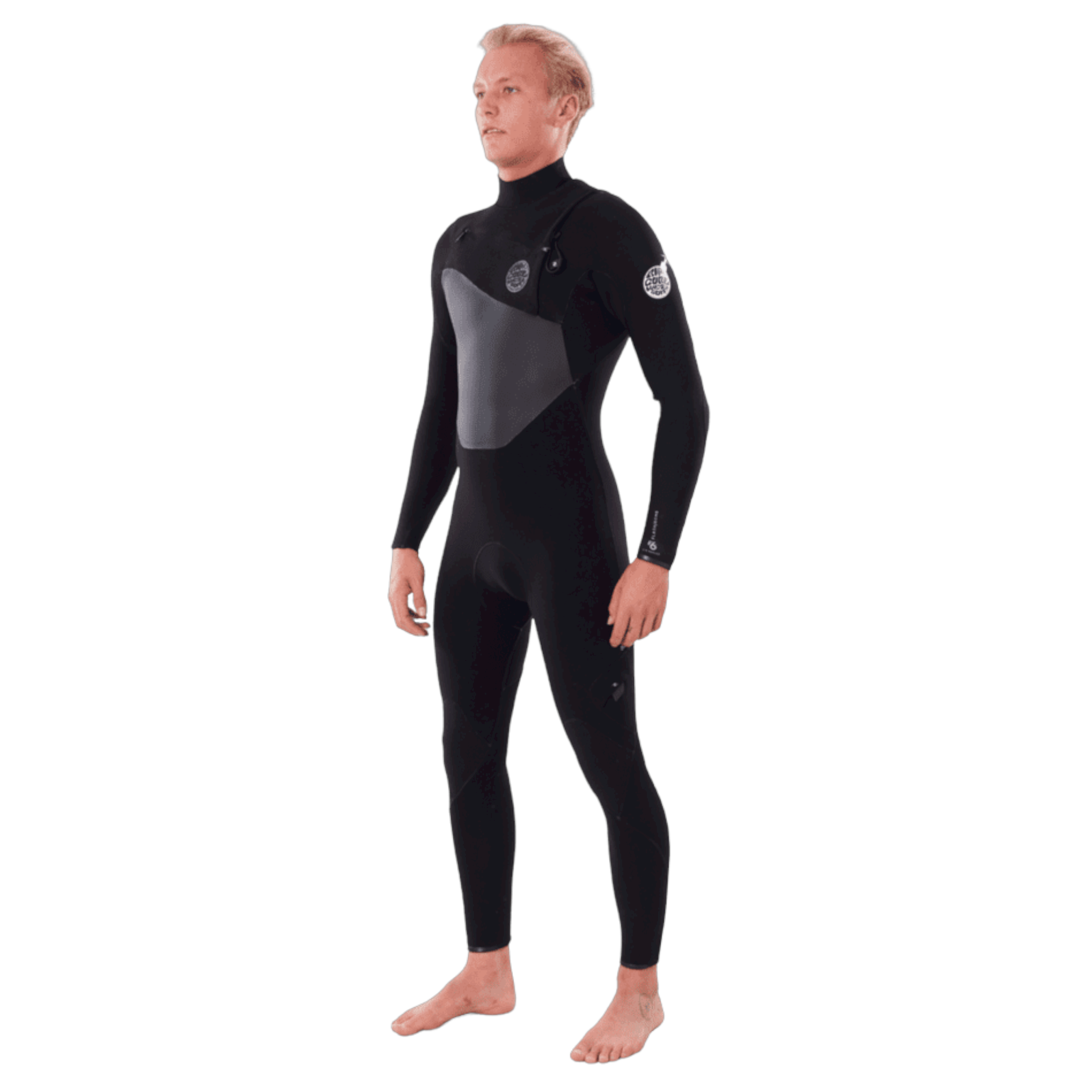 Rip Curl FLASHBOMB 4/3mm Chest Zip Steamer Wetsuit for Men - Warm & Flexible Surfing Suit for Cold Water Surfing, Diving & Water Sports