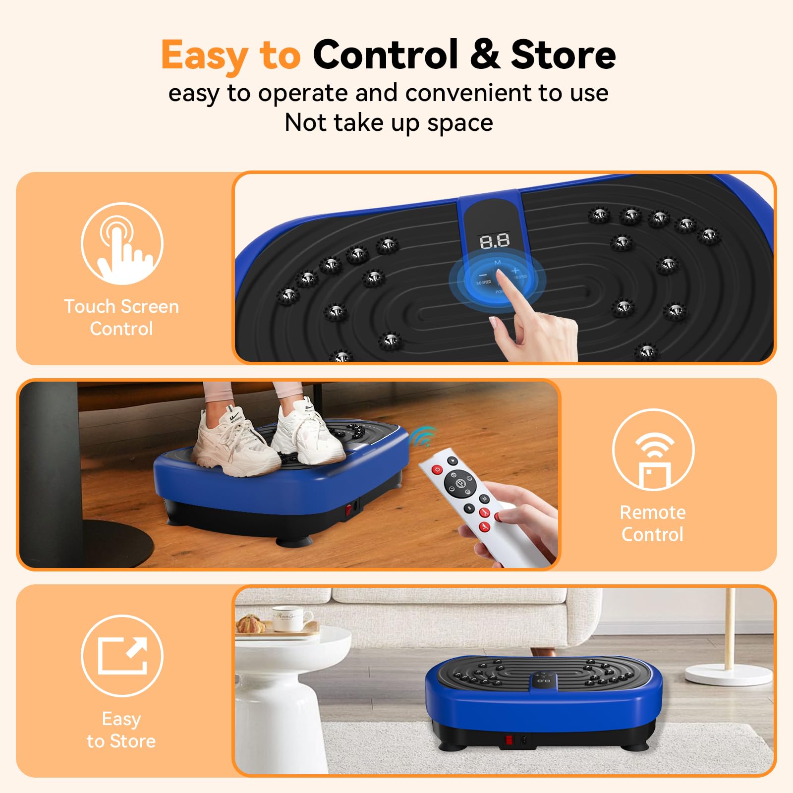 UCIN Vibration Plate Exercise Machine for Weight Loss & Home Fitness - 330 Lbs Capacity Vibrating Platform with Resistance Bands & Pilates Ball - Lymphatic Drainage & Muscle Toning for Women & Men - Perfect for Home Gym, Office Workout & Physical Therapy