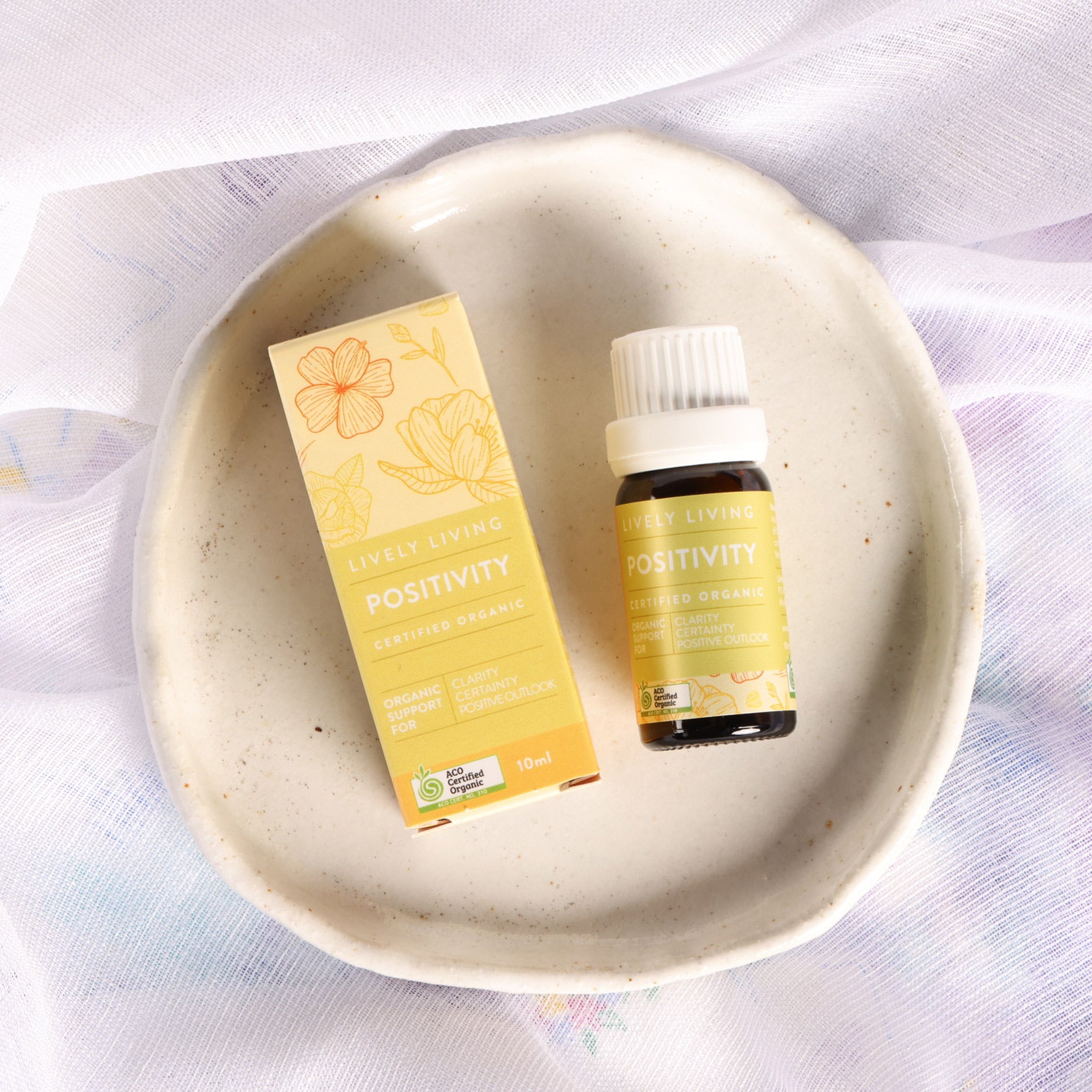 Organic Positivity Essential Oil 10ml - 100% Pure Aromatherapy Oil for Diffuser, Massage & Relaxation - Boost Mood & Reduce Stress