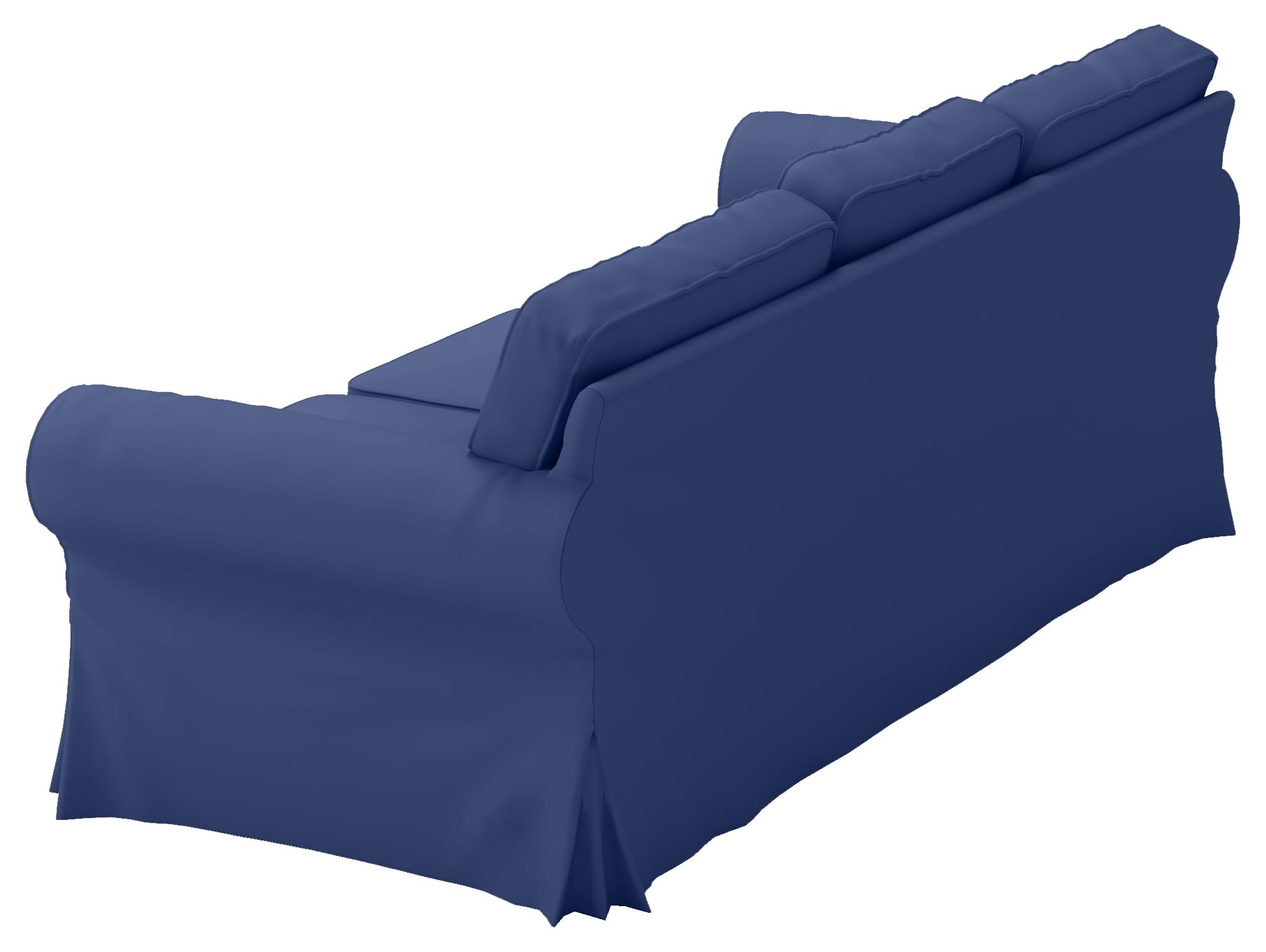Premium Heavy Cotton Ektorp 3-Seat Sofa Cover Replacement - Compatible with IKEA Ektorp Three-Seater Sofa Slipcover (Deep Blue) | Durable & Washable Sofa Protector for Living Room, Home Decor, and Family Gatherings