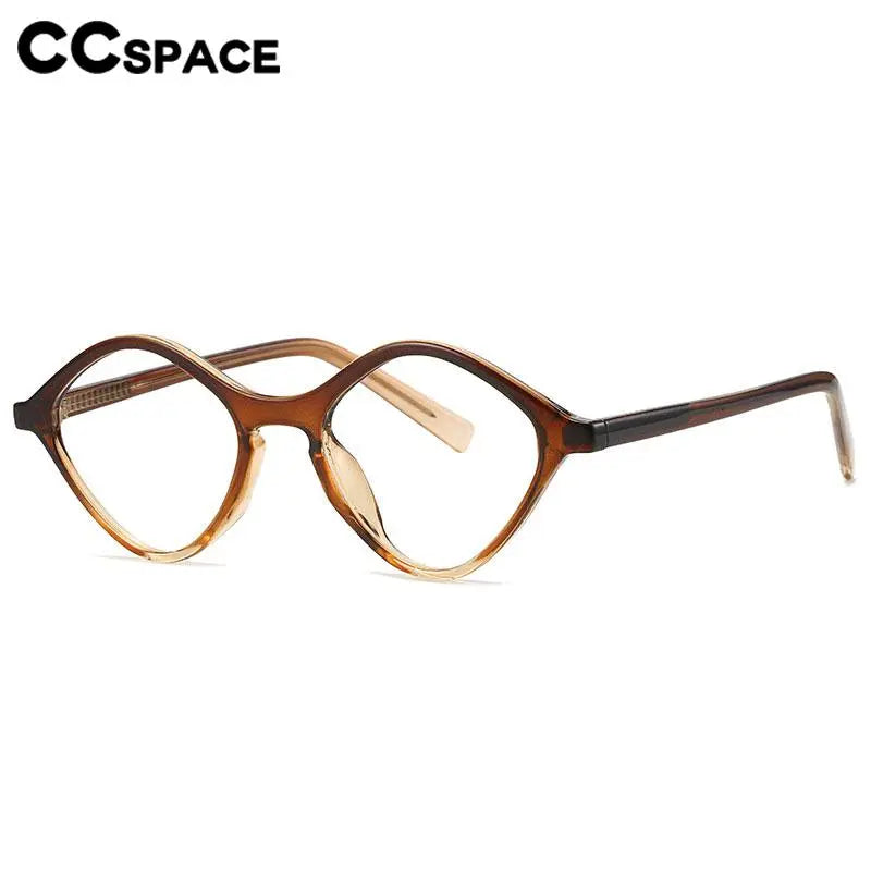 CCspace Women's Full Rim Oval TR90 Titanium Eyeglasses Frame - Lightweight & Durable for Work, Reading & Fashion (Model 56846)