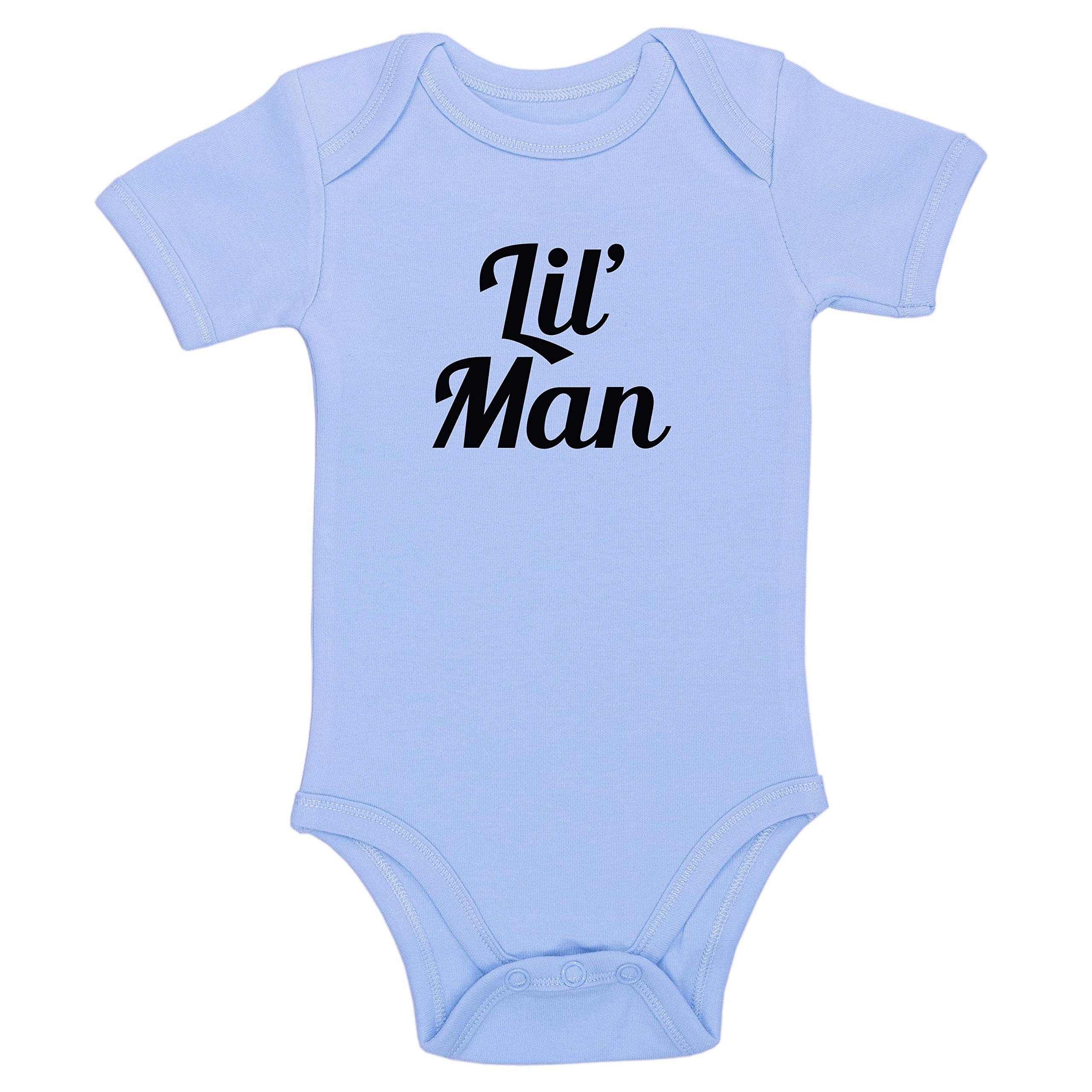 Kinacle Lil' Man Bodysuit - Soft Cotton Baby Onesie for Newborns & Infants | Perfect for Playtime, Sleepwear & Everyday Outfits