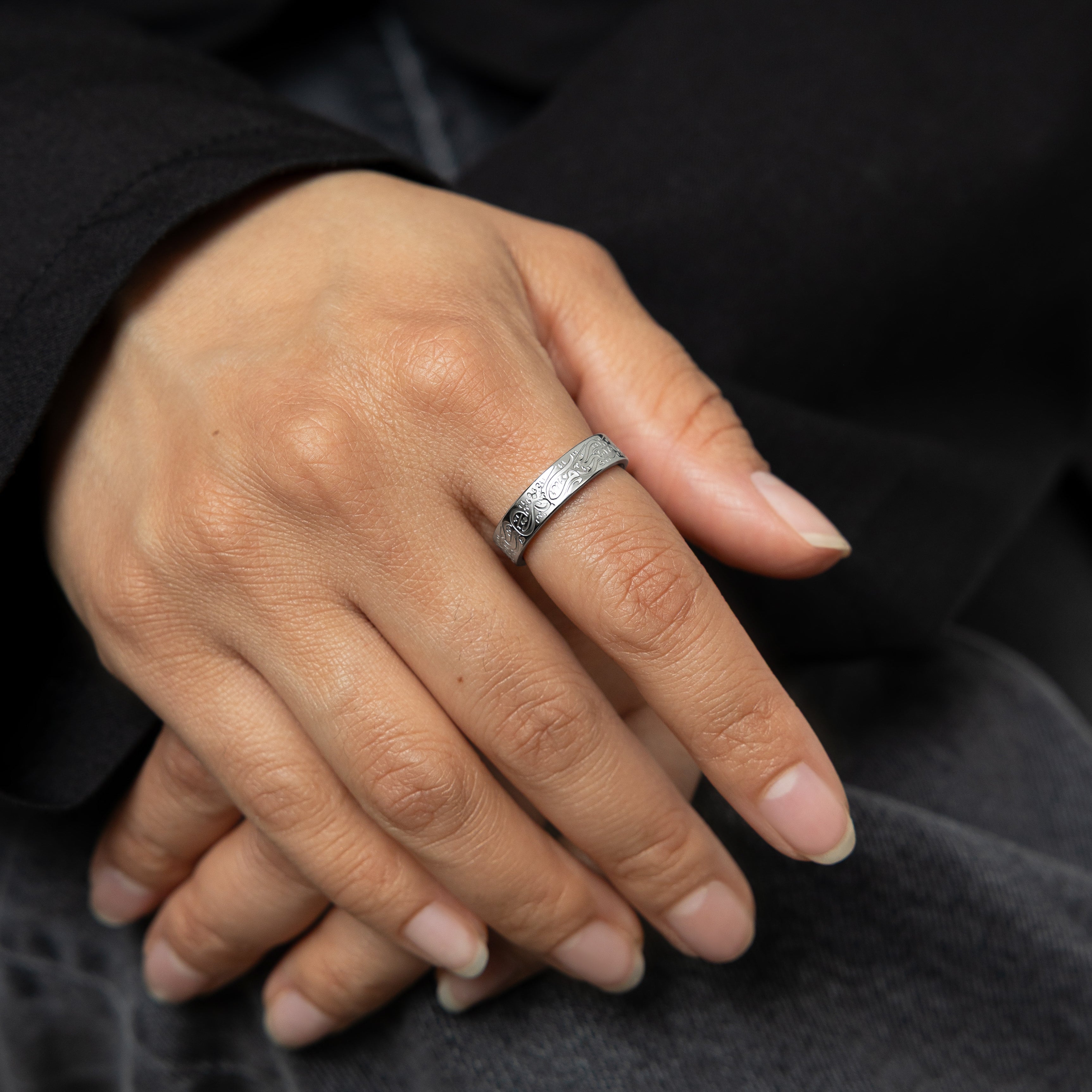 Rumi Quote Ring - 'You Are The Universe in Ecstatic Motion' Inspirational Jewelry for Women, Spiritual Gift for Meditation & Yoga Lovers