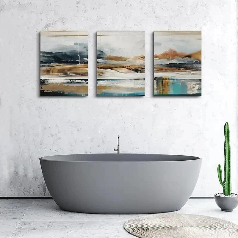 3-Piece Abstract Black and White Wall Art Set - Framed Canvas Prints 40x60cm | High Quality Australian Made | Modern Home & Office Decor | Ready to Hang Living Room Bedroom Wall Decor