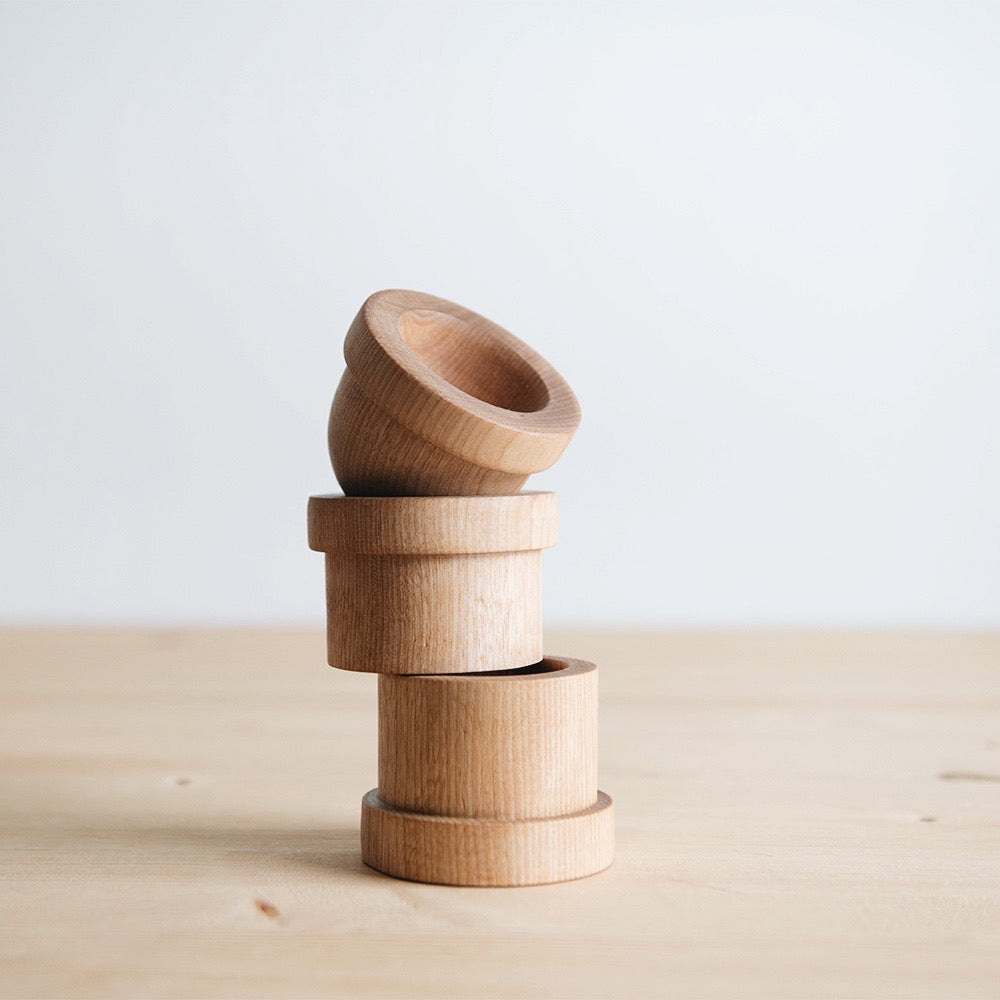 Premium Wooden Egg Cup Holder - Natural Handcrafted Egg Holder for Soft & Hard Boiled Eggs - Perfect for Breakfast, Easter Decor, and Kitchen Display