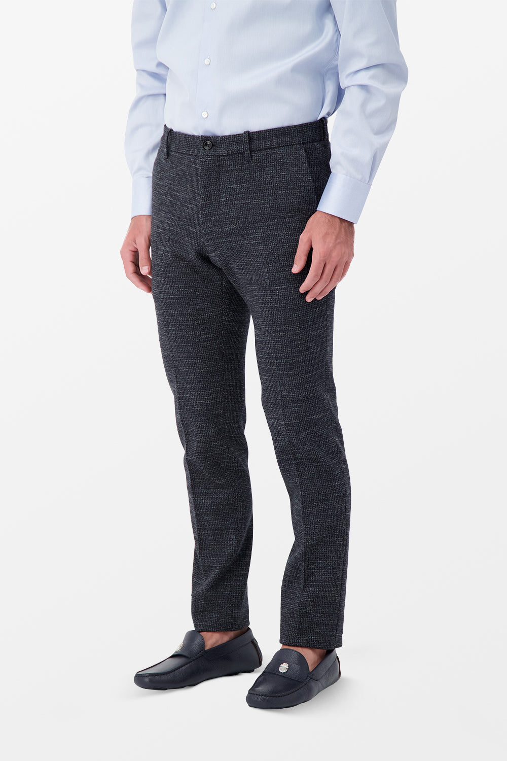 Incotex Grey Men's Dress Pants - Slim Fit Business Casual Trousers for Office & Formal Wear