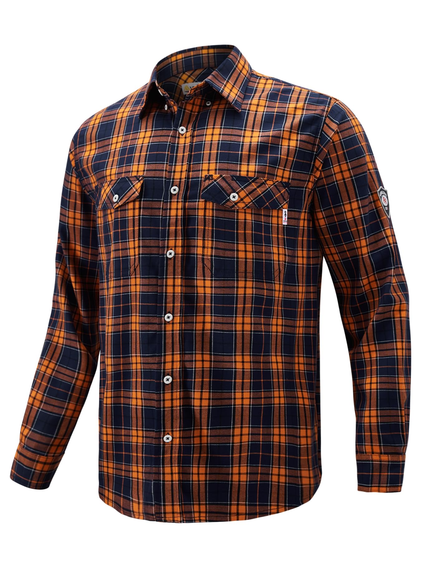 FR Shirts for Men - 6.5oz Lightweight Flame Resistant Welding Shirt - CAT2/NFPA2112 Certified - Perfect for Welding, Construction & Industrial Work Safety