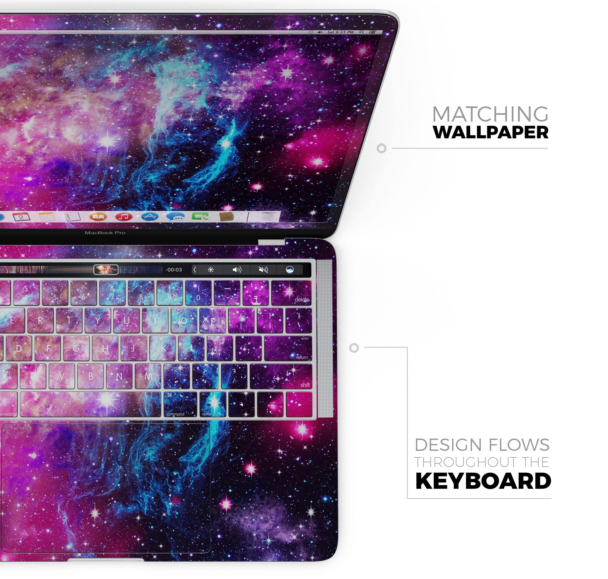 Trippy Space Full-Body Decal Skin for MacBook Pro 16