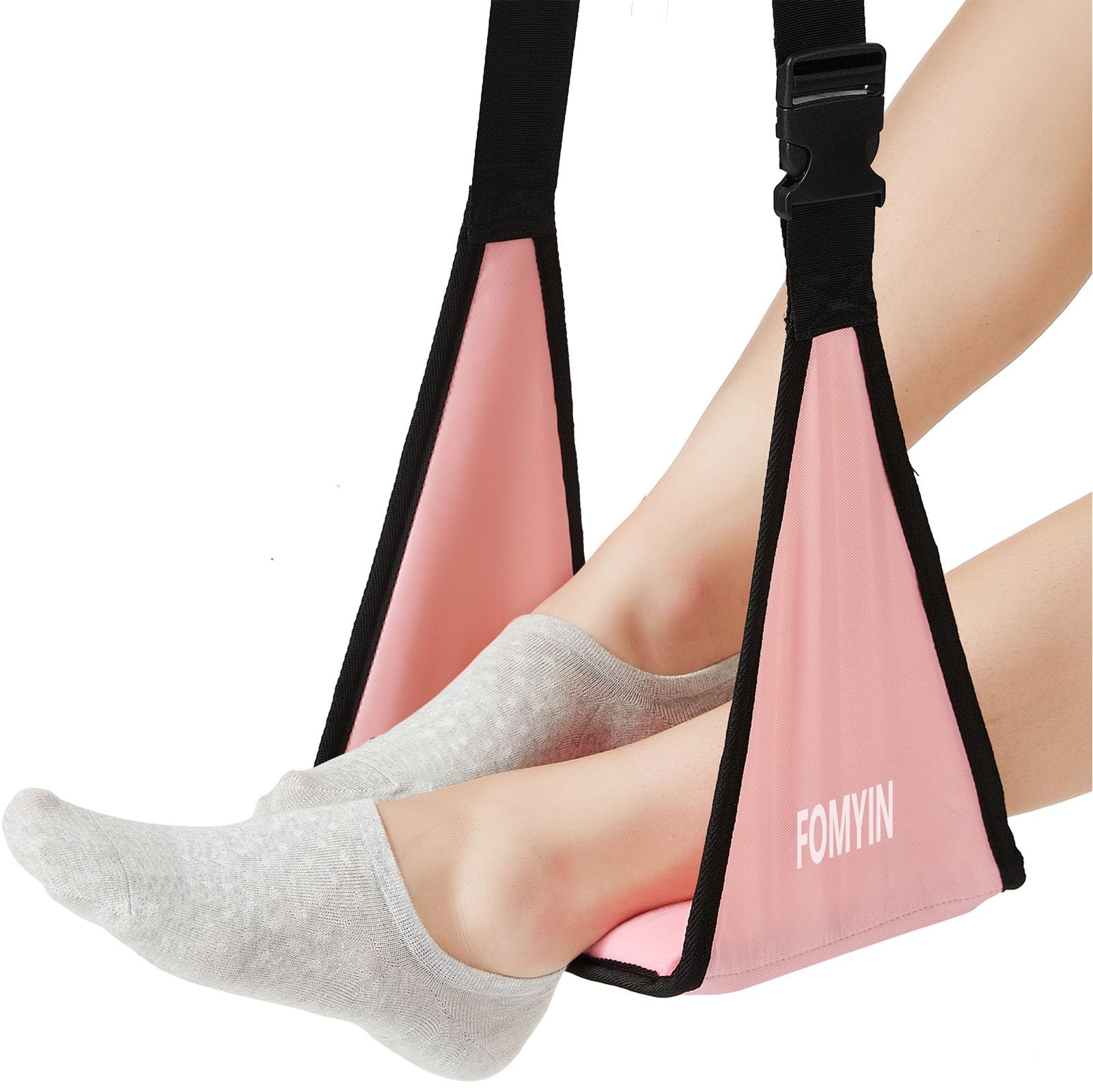 Portable Airplane Footrest with Memory Foam - Travel Foot Hammock for Long Flights, Relieves Foot Pain & Fatigue | Perfect for Business Travel, Vacation Trips & Economy Class Comfort