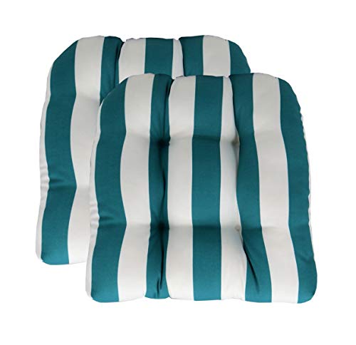 Peacock & White Cabana Stripe