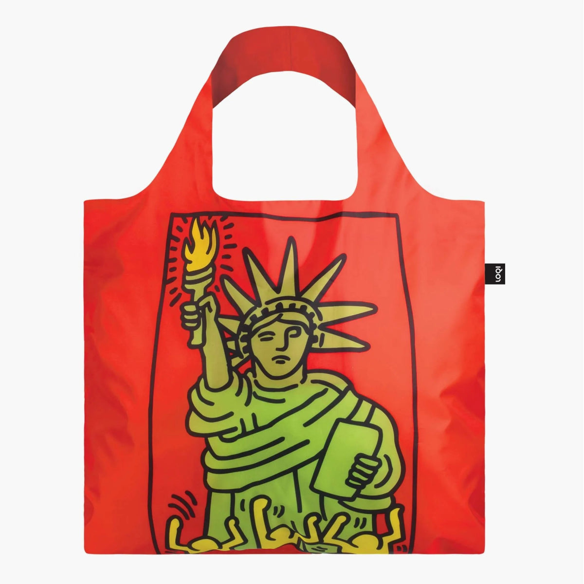 LOQI Reusable Shopping Tote Bag - Eco-Friendly Foldable Grocery Bag for Shopping, Travel & Beach - Lightweight & Durable Carryall with Stylish Designs