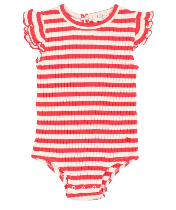 BUHO BB Fancy Rib Bodysuit for Babies 6-24 Months - Soft Cotton Onesie for Comfortable Everyday Wear, Playtime & Photo Shoots