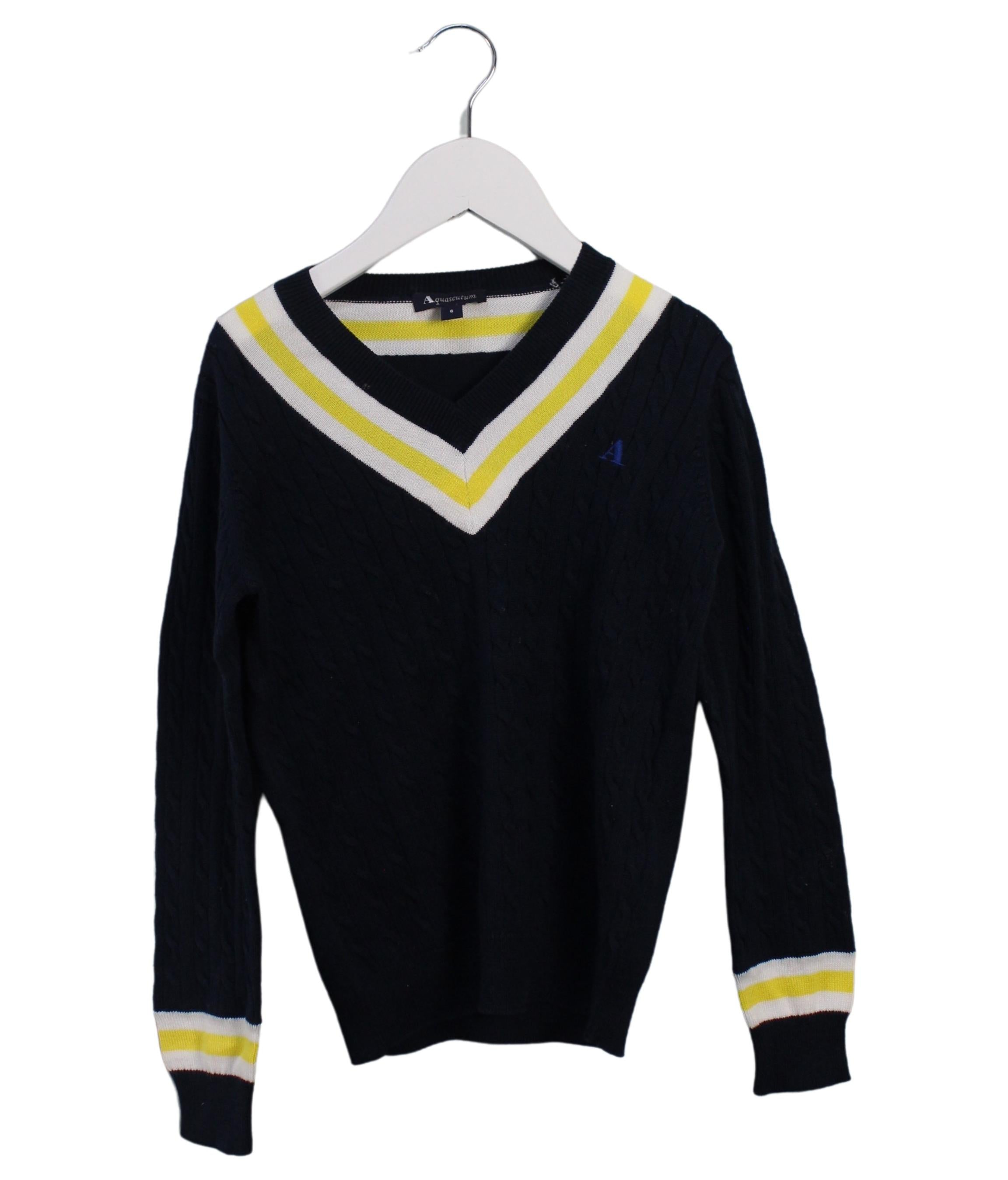 Aquascutum Knit Sweater for Boys Size 6T - Soft Cotton Kids Pullover for School & Playtime