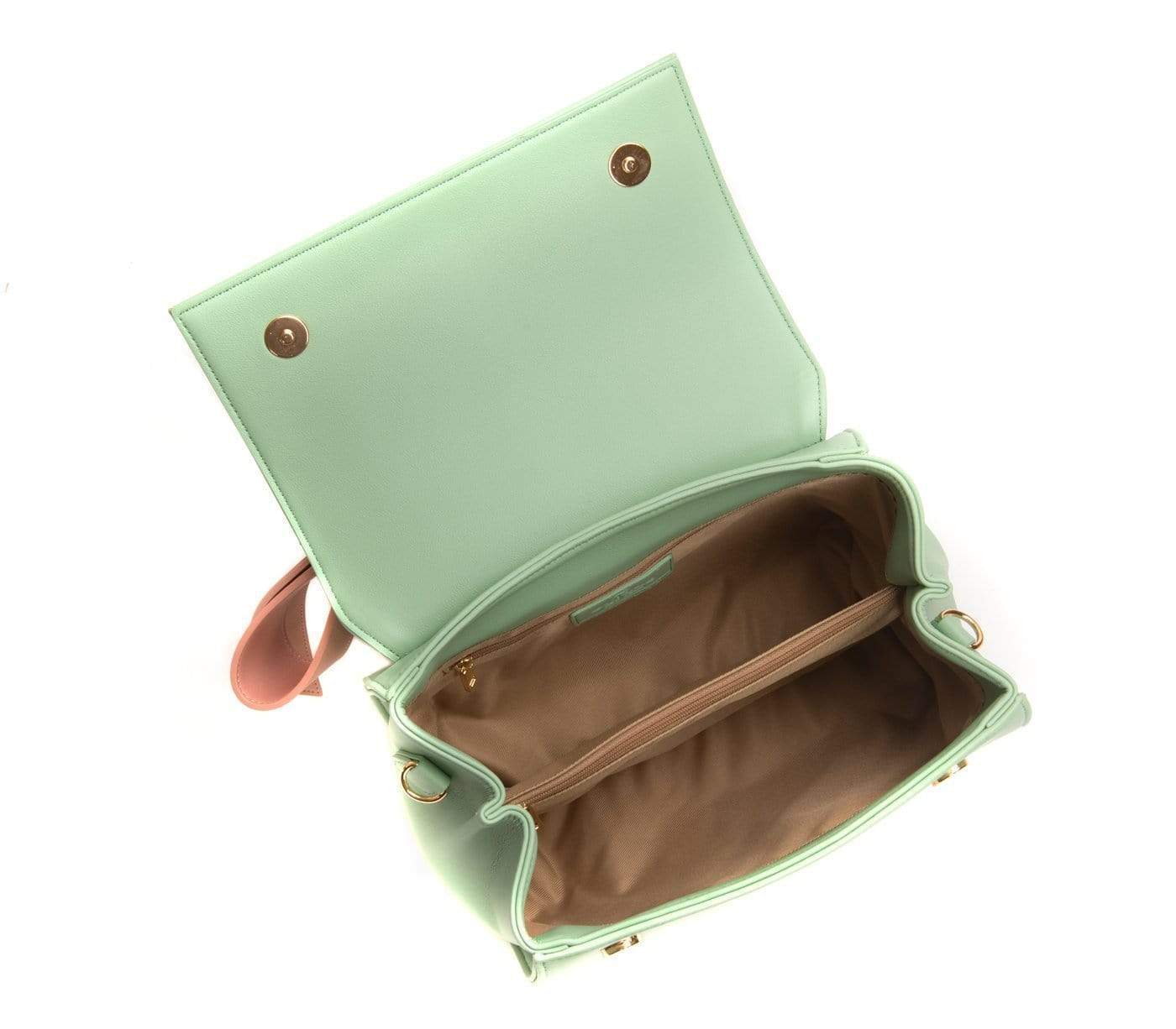 Vegan Leather Handbag for Women | Cottontail Crossbody Purse in Mint & Light Pink | Perfect for Work, Travel & Everyday Use