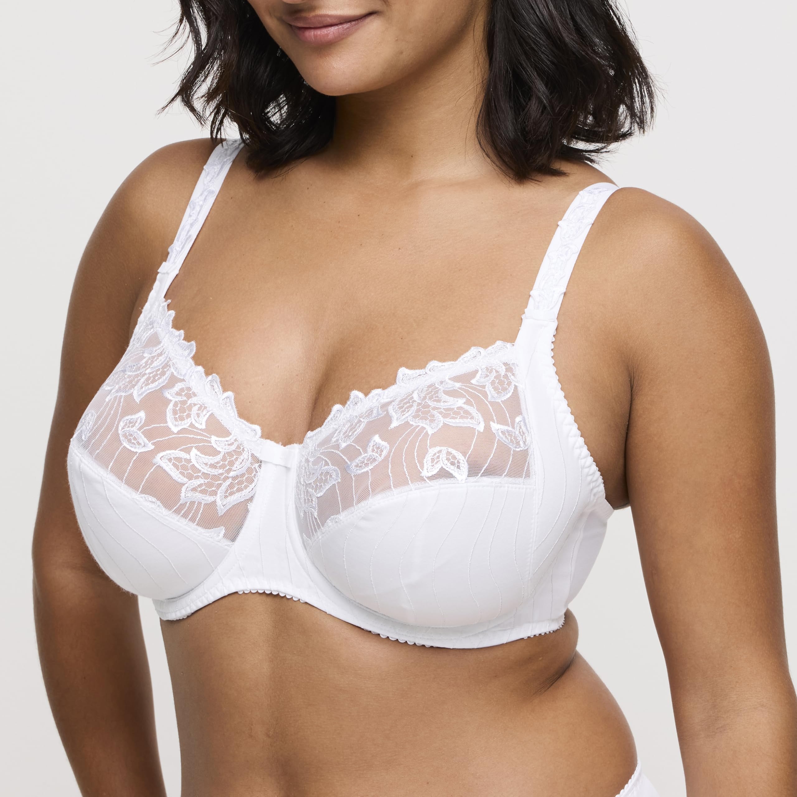 PrimaDonna Deauville Side Support Bra 38D White - Full Coverage Comfort for Everyday Wear & Special Occasions