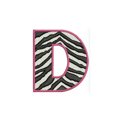Threadart Machine Embroidery Design Bundles - Zebra Alphabet Caps (1) - USB Stick Included - Perfect for DIY Projects, Custom Apparel, and Personalized Gifts